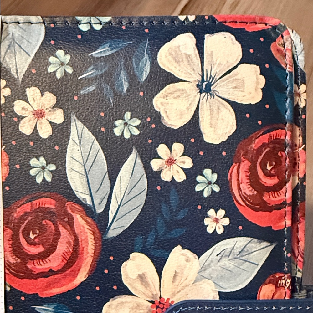 The Paper Studio Floral Agenda Planner - Navy with Red & Cream Accents - Picture 3 of 9